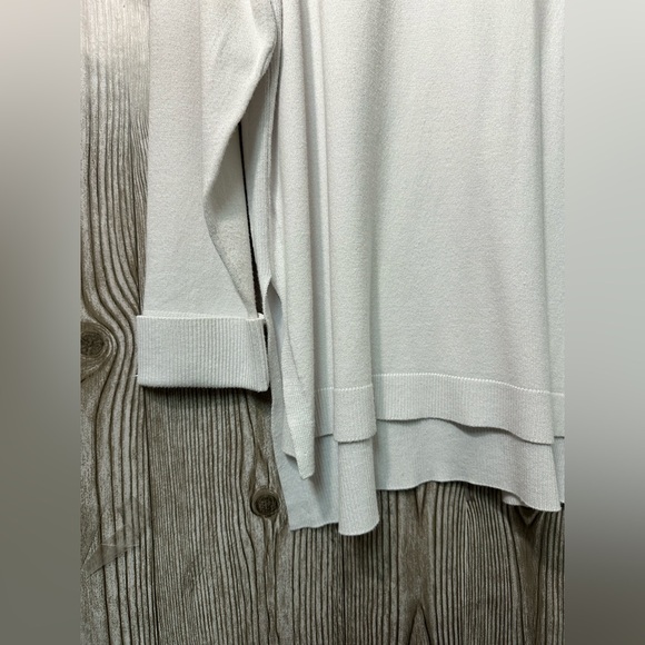 $129 Gretchen Scott White Sneek A Peek Knit Sweater Sz M - Picture 12 of 12